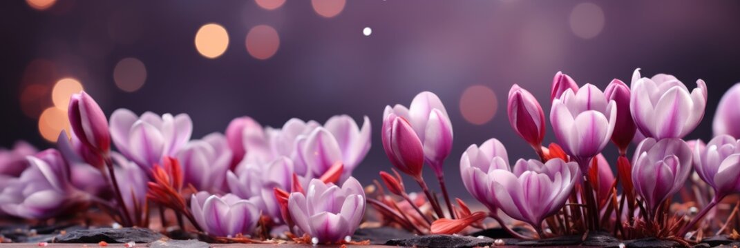 Spring Background Flowering Violet Crocus Early , Banner Image For Website, Background, Desktop Wallpaper
