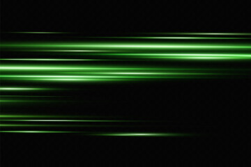 Wall Mural - vector illustration in green color. set of lighting effects. glare and flashes. bright rays of light