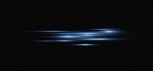 Wall Mural - vector illustration in blue color. set of light effects. glare and flash. bright beams of light. glo