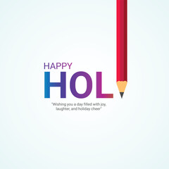 creative illustration of Happy holi festival  for social media ads vector