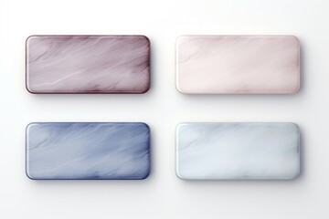 Wall Mural - A set of realistic marble interface buttons and panels. Textured backgrounds and elements.