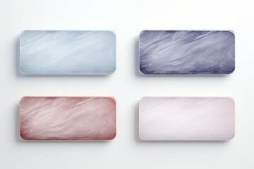 Wall Mural - A set of realistic marble interface buttons and panels. Textured backgrounds and elements.