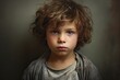 photo Capture a child's uncertainty and trepidation in a poignant portrait. Generative AI