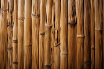 Poster - Simplistic fingerprint design against a backdrop of bamboo texture.