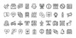 © Gung - Communication Icon Set With Black Outline Style Simple