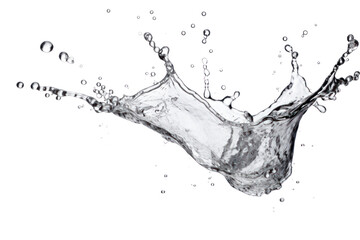 Leinwandbilder - Water splashes. Water drops on transparent background. Isolated.