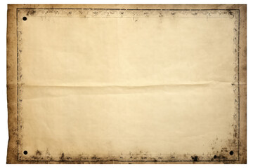 Wall Mural - old sheet of paper Vintage picture frames and corners, On a transparent background. Isolated.