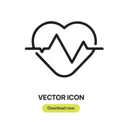 Poster - Heart icon vector. Linear-style sign for mobile concept and web design. Heart symbol illustration. Pixel vector graphics - Vector.	