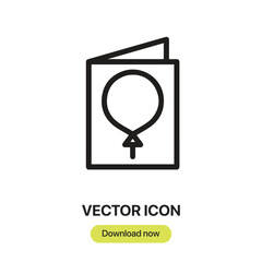Poster - Card icon vector. Linear-style sign for mobile concept and web design. Card symbol illustration. Pixel vector graphics - Vector.	