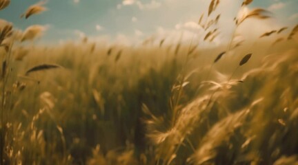 Fototapete - wheat field at sunset