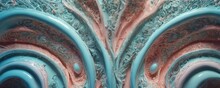 A Close Up Of A Blue And Pink Swirl