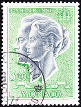 Postage Stamp Monaco 1966 Rainier III, Prince Of Monaco And Princess Grace