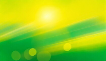 Wall Mural - yellow and green defocused blurred motion bright abstract background widescreen horizontal