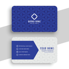 Clean style blue modern business card template vector