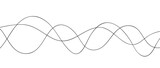 Fototapeta  - abstract seamless geometric black wave line art.