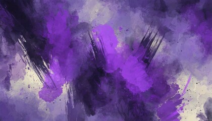 Wall Mural - abstract background painting art with purple splash dirty paint brush for presentation website halloween poster wall decoration or t shirt design