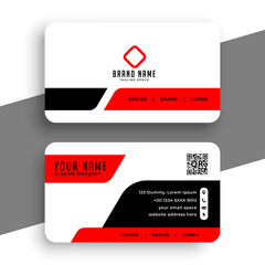 Wall Mural - red black elegant visiting card vector template