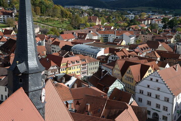 Canvas Print - Blick von der Kirche St. Georg in Schmalkalden