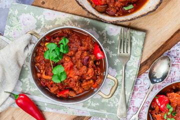 Poster - Vegetarian chili con carne with quorn mince