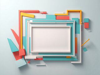 Wall Mural - background with frames