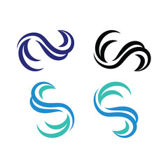  wave logo vector elements, wave logo icon template, wave logo vector illustration