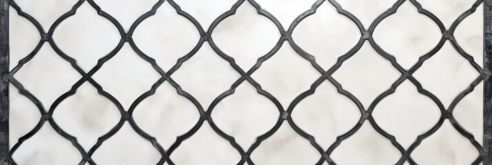 Sticker - a white and black mesh with geometric lines Generative AI