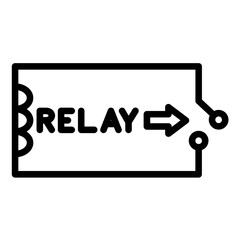 Wall Mural - Relay Icon Style