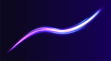 Leinwandbilder - Abstract long exposure dynamic speed light trails background. Electric car and city concept Hitech communication concept innovation background, vector design. 
