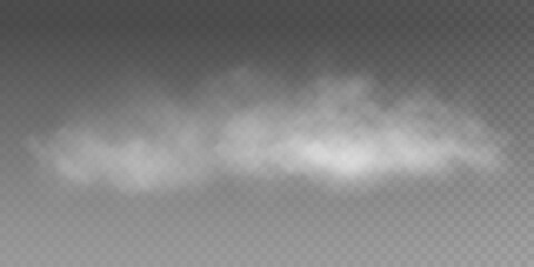 fog or smoke insulated transparent special effect. white vector background of cloudiness, fog or smo
