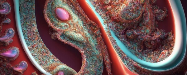 Wall Mural - a computer generated image of a human cell