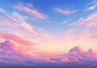 Wall Mural - Sunset Clouds Generative AI