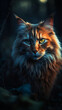 © Andrii Yablonskyi - a dream looks like to a fluffy orange long haired cat created with Generative Ai