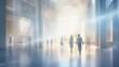 © Vinod - People Walking in a Sunlit Atrium Generative AI