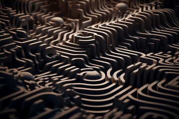 Wall Mural - a conceptual abstract background symbolizing introspection and introspective exploration portrayed i