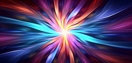 Wall Mural - a vibrant digital abstract background with kaleidoscopic patterns and vibrant colors reminiscent of 