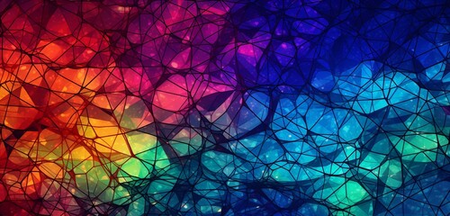 Wall Mural - abstract representation of growth and evolution depicted through an intricate web of interconnected 