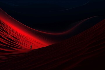 Wall Mural - conceptual abstraction of the unknown and unexplored portrayed through an enigmatic interplay of sha