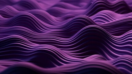 Wall Mural - Three dimensional render of purple wavy pattern. Purple waves abstract background texture. Print, painting, design, fashion. Line concept. Design concept. Art concept. Wave concept. Colourful backgrou