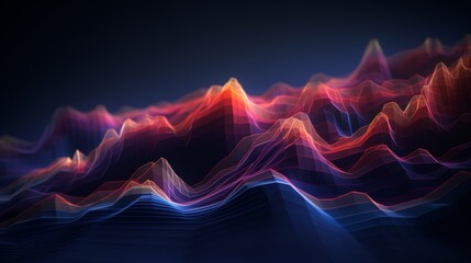 Wall Mural - A combination of charts, graphs and signals. Abstract background