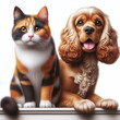 Cute pictures of dogs and cats　犬と猫の素材