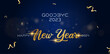 Goodbye 2023. Happy new year 2024 letters banner, vector art and illustration. can use for, landing page, template, ui, web, mobile app, poster, banner, flyer, background.