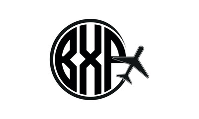 BXP three initial letter circle tour & travel agency logo design vector template. hajj umrah agency, abstract, wordmark, business, monogram, minimalist, brand, company, flat, tourism agency, tourist