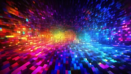 Wall Mural - a kaleidoscope of colorful data patterns shifting and morphing in realtime, capturing the immense ca