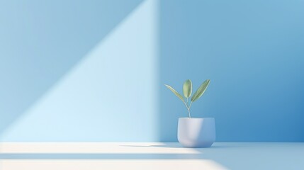 Wall Mural - Minimal abstract light blue background 