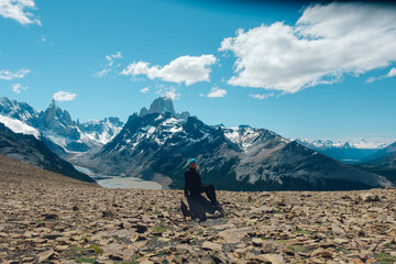 Wall Mural - lookout of laguna sucia. beautiful view towards Cerro Torre