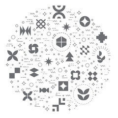 Wall Mural - Simple Set of shape and symbol Related Vector Line Illustration. Contains such Icons as elements, circle, square, triangle, cross, rectangle, pentagon, hexagon, star, octagon and Other Elements.