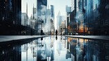 Fototapeta Nowy Jork - reflections in the city