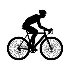 Poster - Bicycle rider cyclist vector silhouette