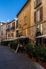 Sticker - idyllic old town alley in downtown Orvieto