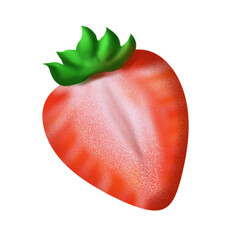 Canvas Print - The strawberry drawing fruit png image